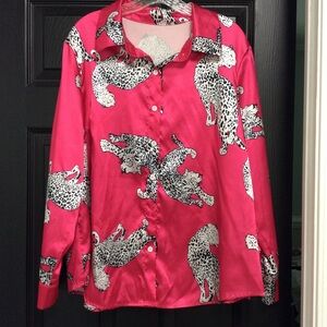 Shein Animal Print Blouse Size 1 XL